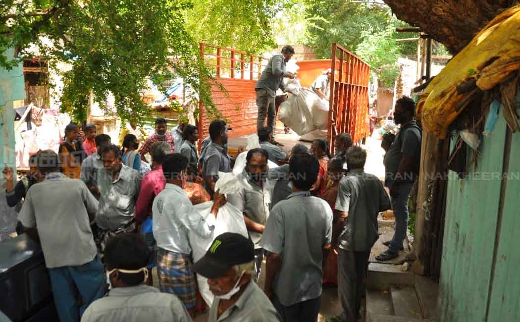 Naduvangarai area people relocated to slum boarding
