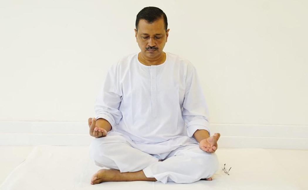Arvind Kejriwal 7 hours continuous meditation