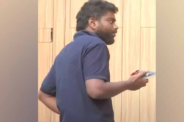 Shoes thrown at TVK leader Vijay house