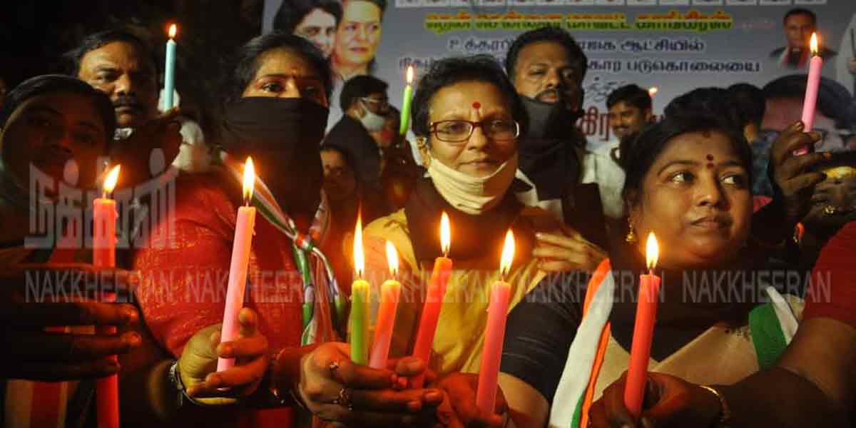 Hardas incident - Tribute by carrying candles on behalf of the Congress!