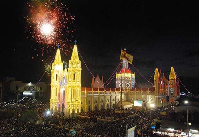 nagai district Velanganni Mata Temple Anniversary Celebration Started with Flag