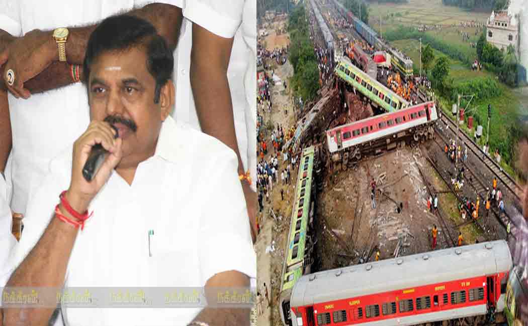 Edappadi Palaniswami anguished over the Odisha train accident