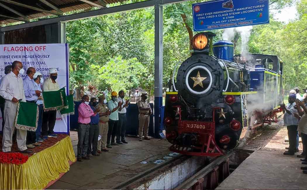 The railway manager who flagged off the X-Class type steam engine