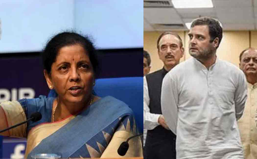 nirmala sitharaman answers rahul gandhi