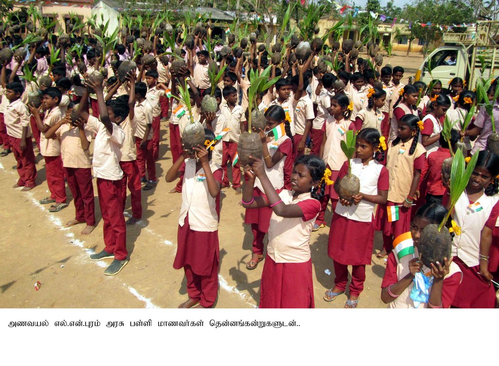 Former teachers who gave coconuts trees to school students!