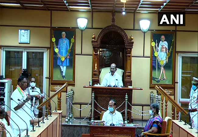 puducherry government floor test over cm narayanasamy
