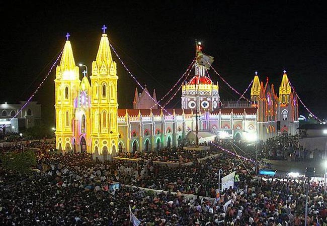 nagai district Velanganni Mata Temple Anniversary Celebration Started with Flag