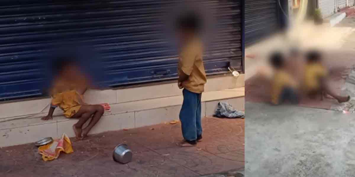 Parents tie baby in shop shutter ... viral video!