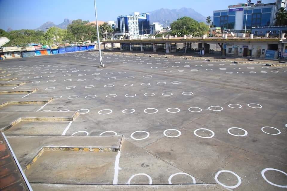 Vadaseri Bus Stand, which has become a corporation market