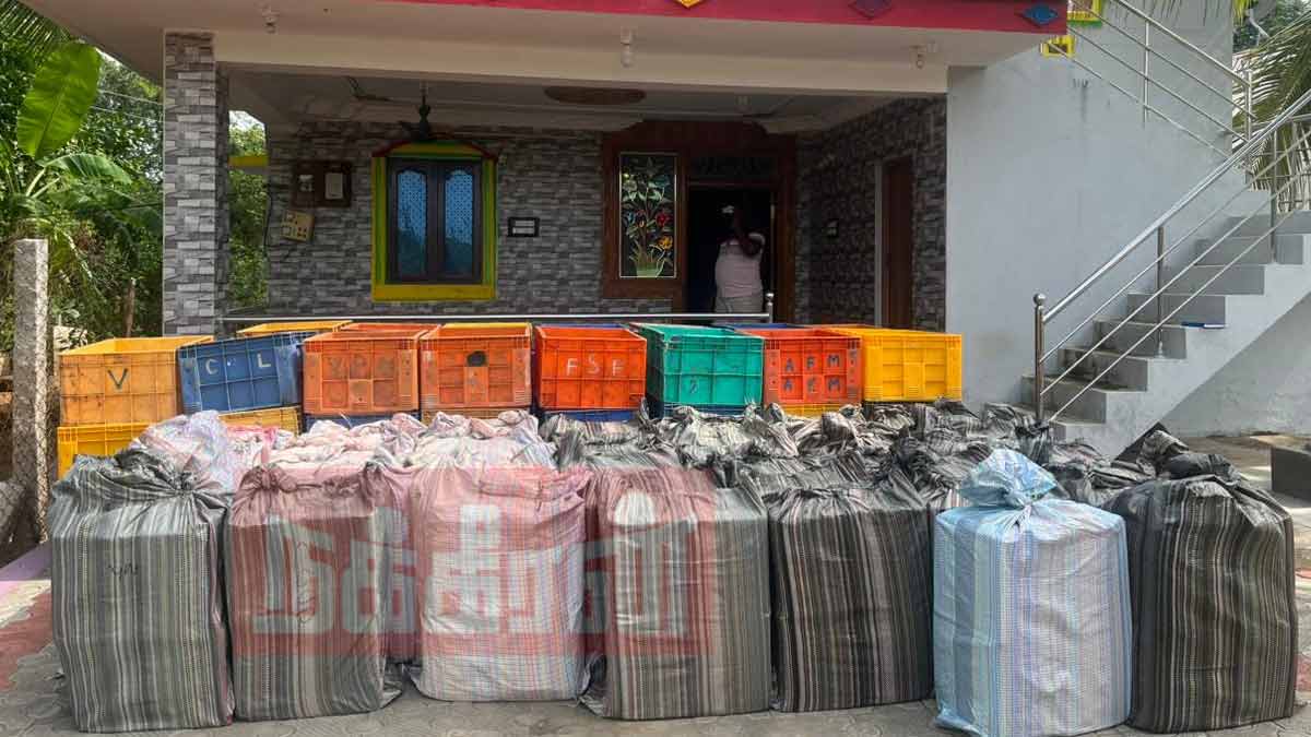 1800 in wine;puducherry cargo caught in Pudukottai- 3 people arrested