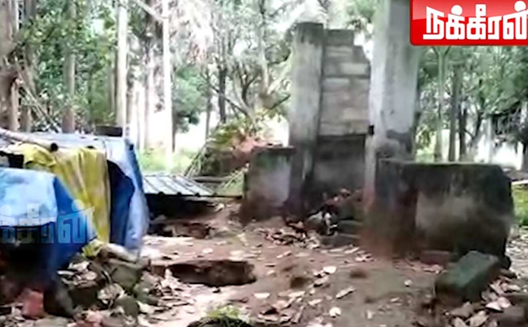 Hill people lost their homes due to Cyclone Mandus in Pollachi