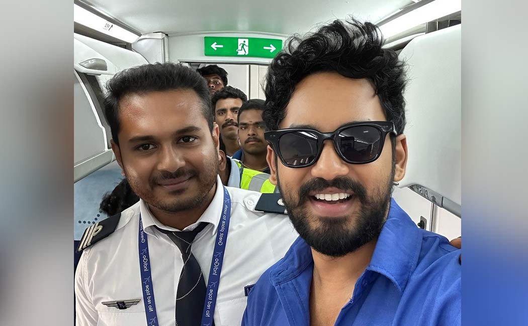 hiphop adhi about his travelling flight announced information in tamil