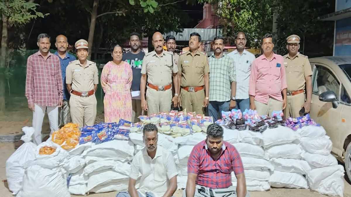 500 kg of tobacco products seized in Bhuvangiri; Two arrested