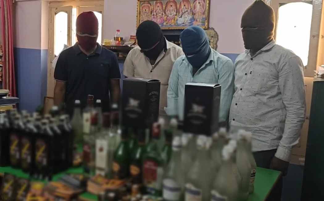 4 arrested for making and selling fake army canteen liquor bottles