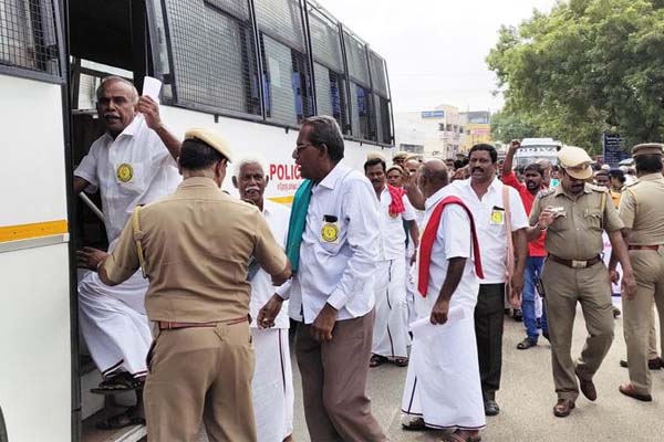 farmers protest in erode