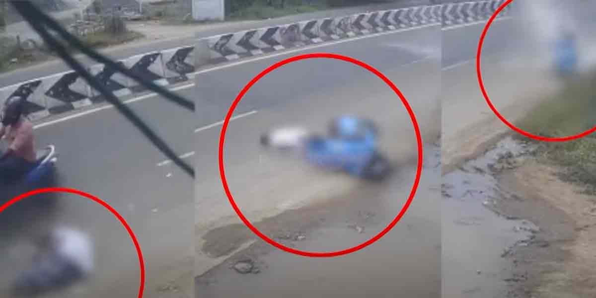Where the sons had an accident, the father also had an accident... Shocking CCTV footage