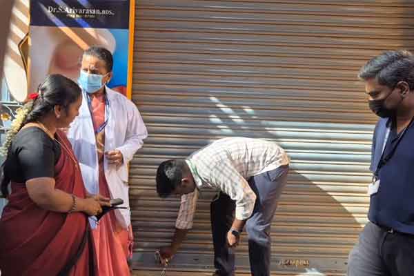Health Department closes private dental clinic in Vaniyambadi