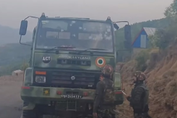 Incident on air force vehicle in kashmir