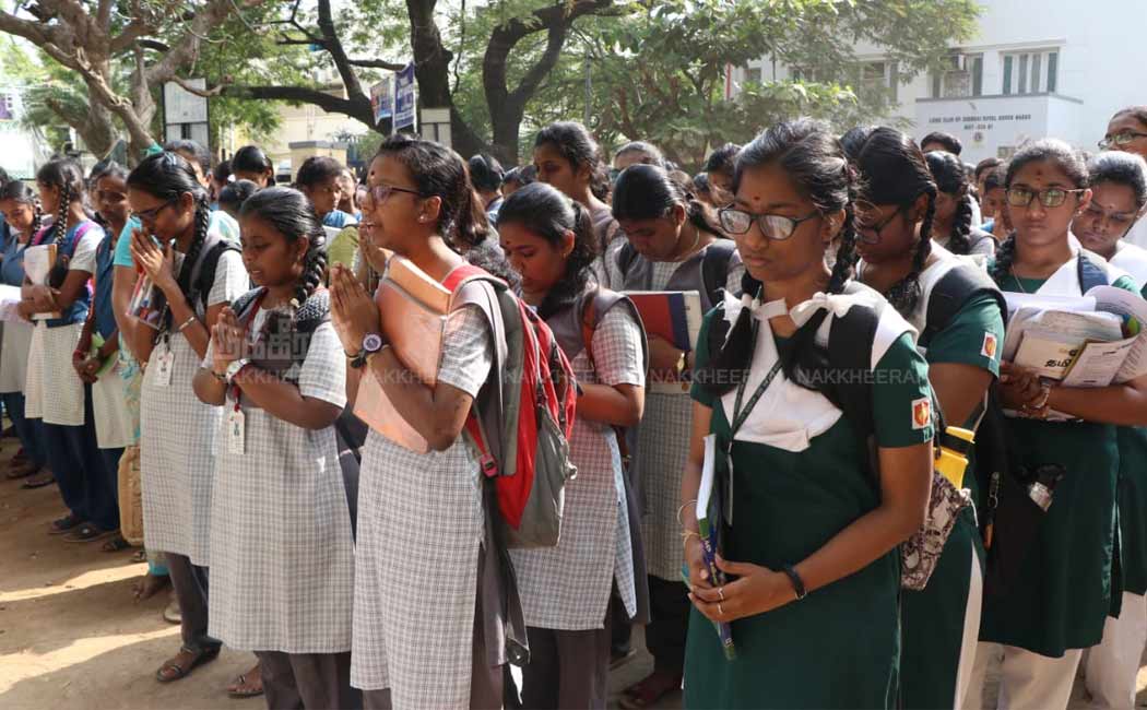 Students went to exam hall with teachers blessing
