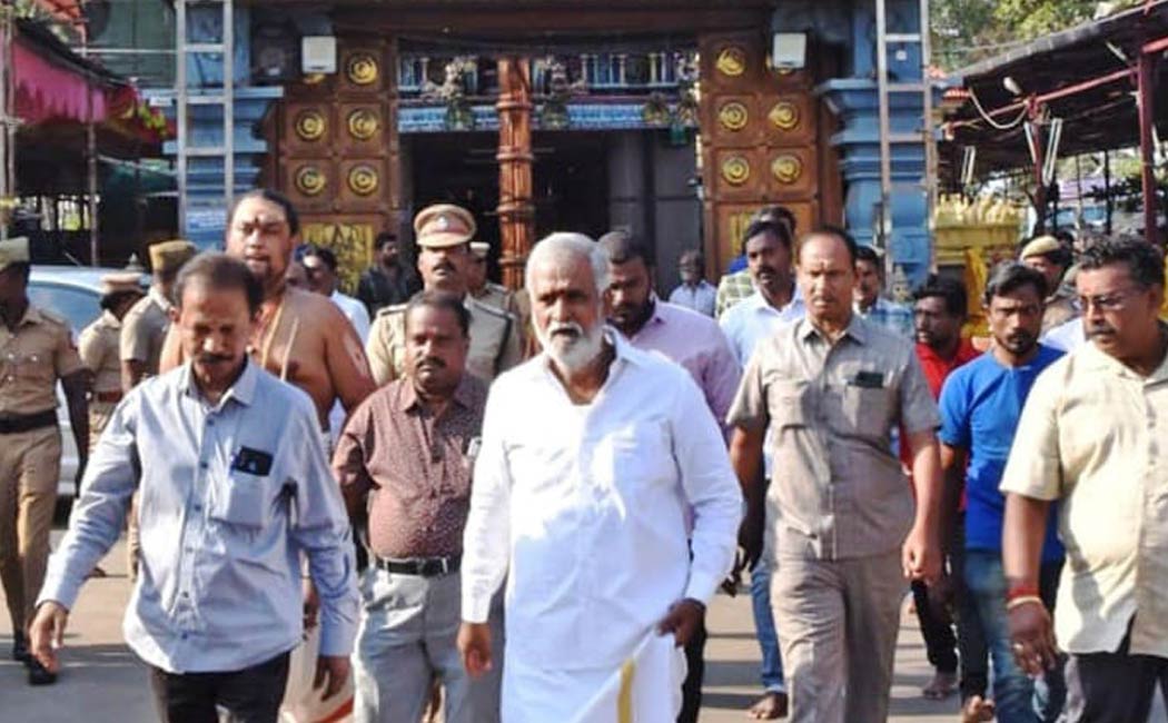 minister Sekbabu who settled kaniyakumari temple issue
