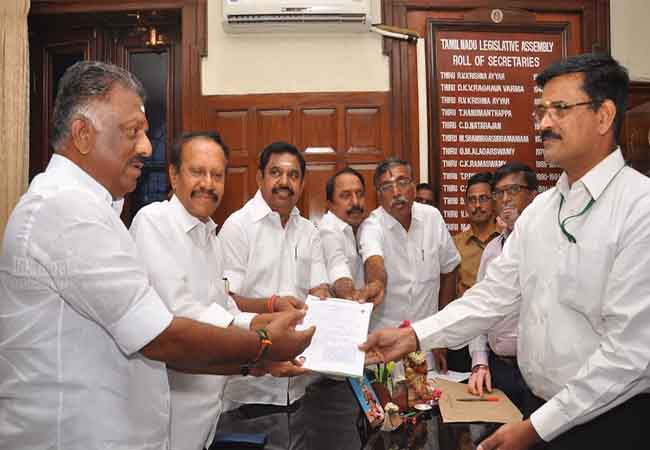 rajya sabha election nomination over tamilnadu
