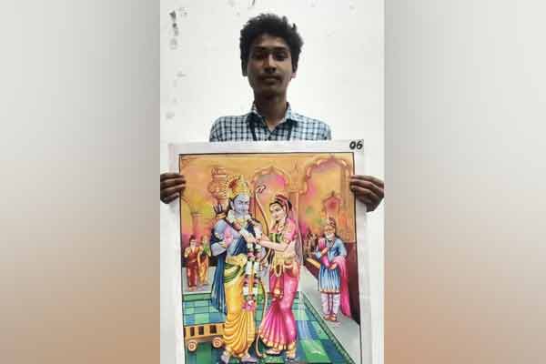 Congratulations to the government school student who has been achieving in the painting competition for the 3 years ..!