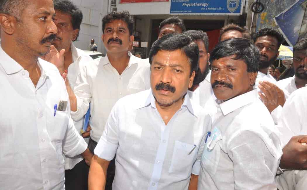 ADMK MP CV Shanmugam addressed press
