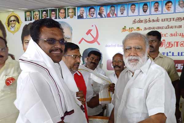 Theni candidate Thanga tamilselvan congratulated by the ministers