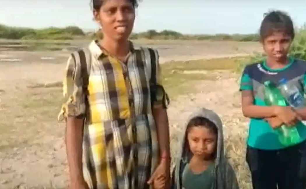 Woman with children seeking refuge from Sri Lanka Police investigation