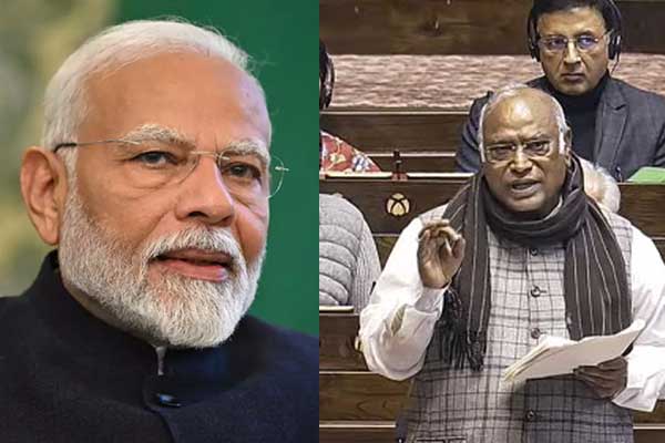 Mallikarjun Kharge criticized Pm Modi in parliament