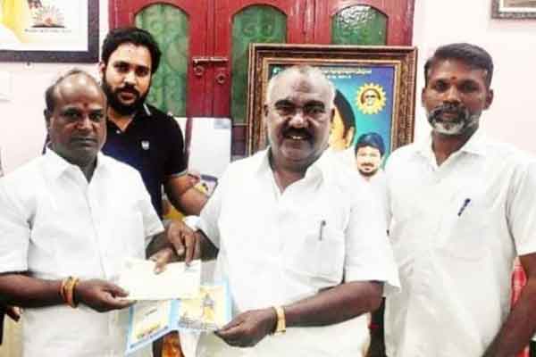 senji DMK MLA Masthan donated to ram temple