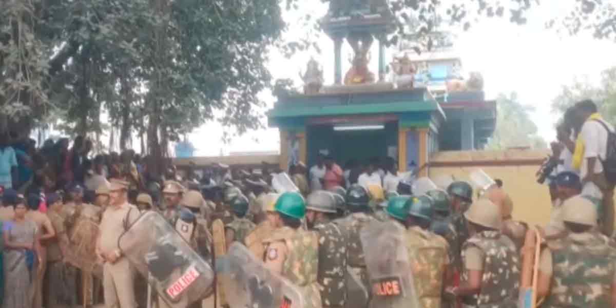 Temple allowed to worship after 80 years; Police build up