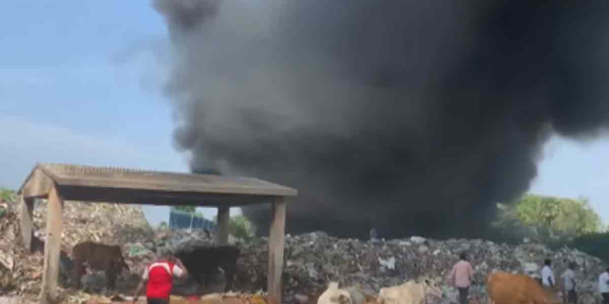 Terrible fire accident at the garbage depot ... Public fear because there is a petrol punk nearby!