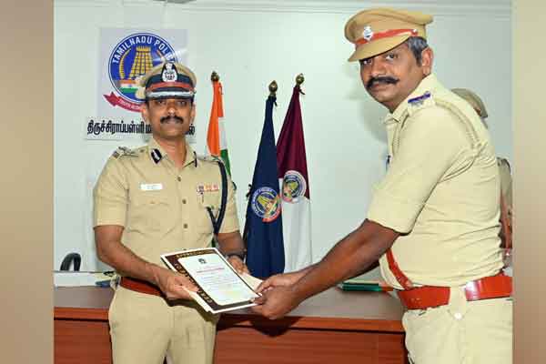 Personnel who arrested the thieves who disturbed Trichy