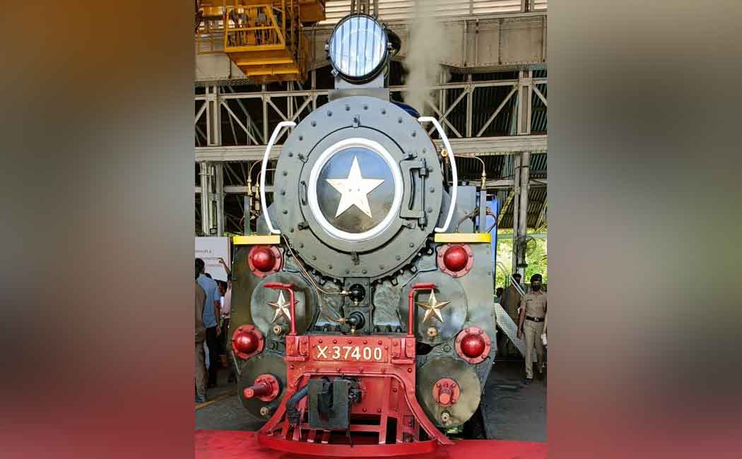 The railway manager who flagged off the X-Class type steam engine