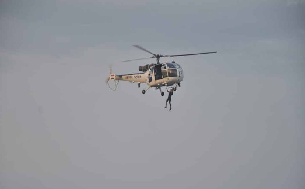 Rehearsal of rescue work to quickly rescue those missing at sea