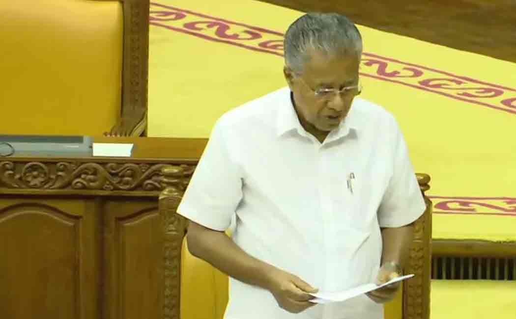 pinarayi vijayan moves a resolution in caa issue