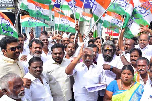 adani issue reflected in trichy congress