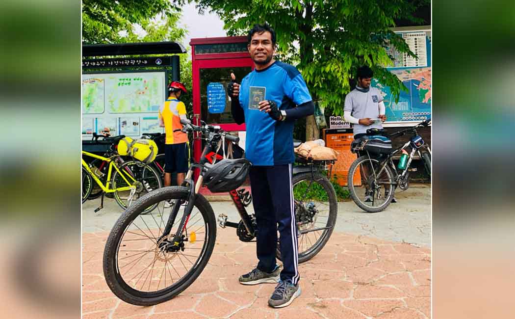 Korean Tamil wins cycling competition