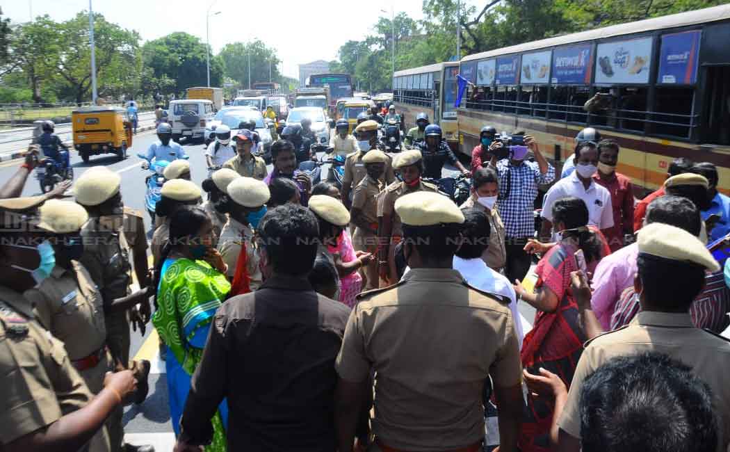 Tamil Nadu Government Employees Union struggled to continue for 5th day ... (Pictures)