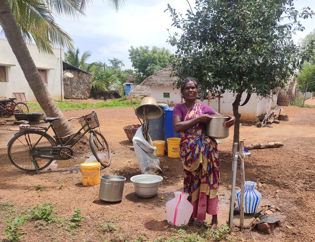 "We only buy drinking water after working for 100 days"