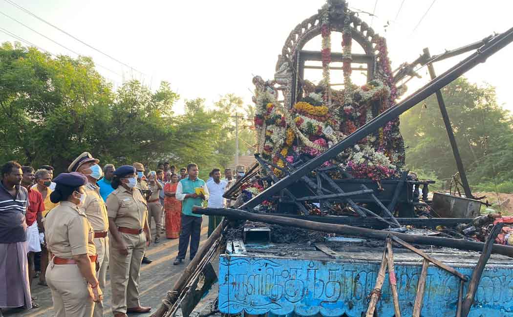Tanjore chariot accident! Great misfortune avoided by water!