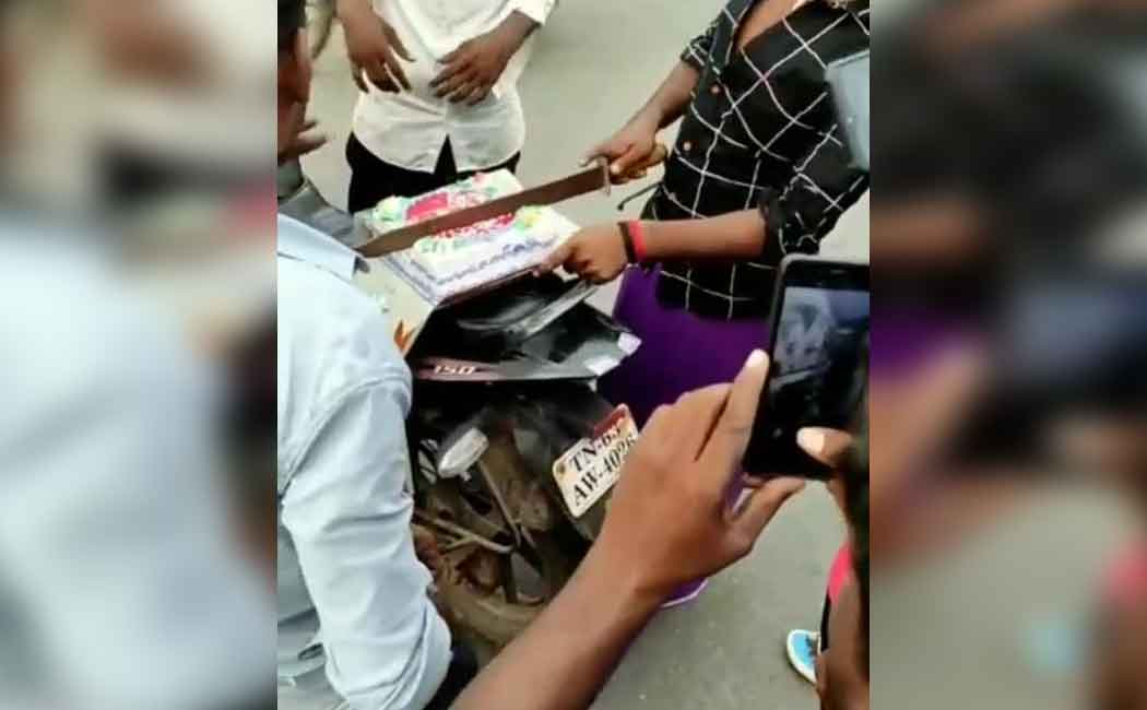 Rowdy arrested for cutting cake