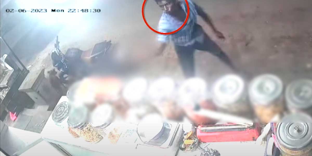 Looting a sweet shop with a knife; netting a mysterious person