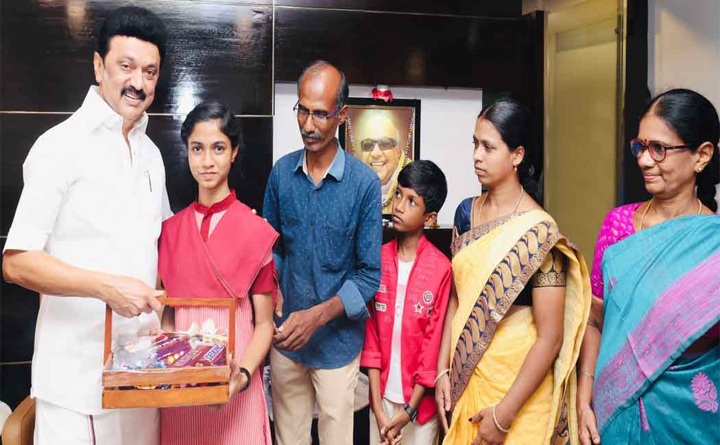 Surprise given by the Chief Minister; Nandini is a student in resilience