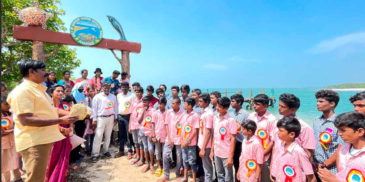 Rameswaram with tradition and natural beauty - explanation to students on traditional event