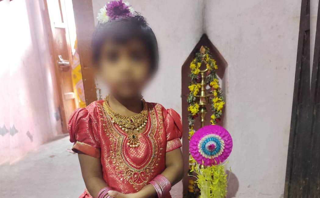 3-year-old girl Adira strangled to lostin Tiruchendur