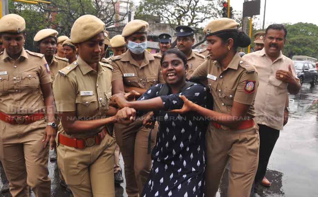 marxist communist party black flag for tamil nadu governor rn ravi