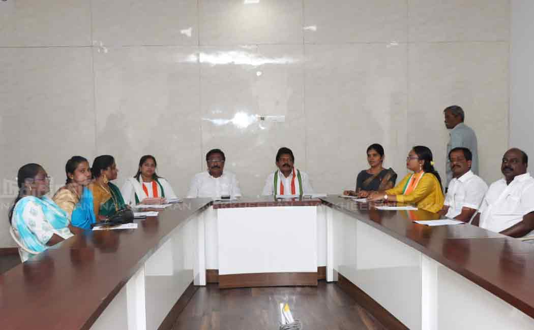 chennai corporation congress councilor meeting in sathyamoorthy bhavan