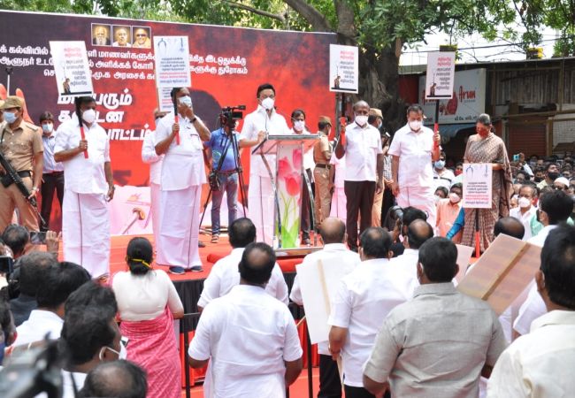 tamilnadu govt school students governor dmk mk stalin